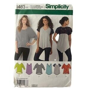 Simplicity 1463 Easy Misses Knit Boho Top Blouse Tunic Pattern Size XXS-XXL UC